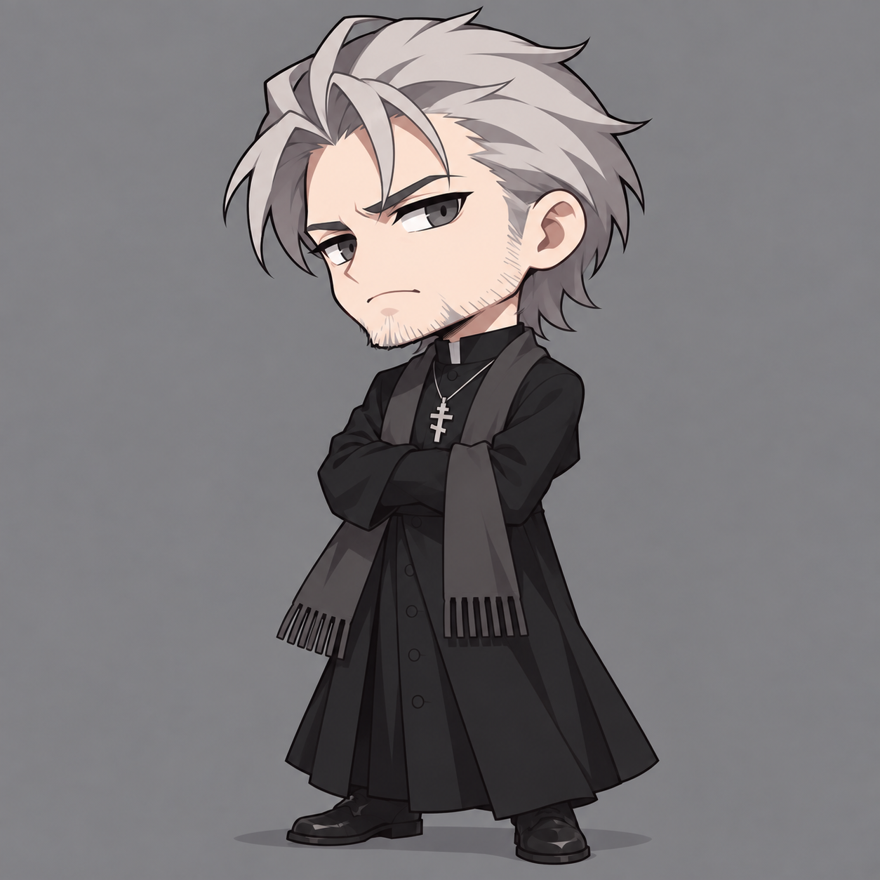Father Mikhail chibi: folded arms.